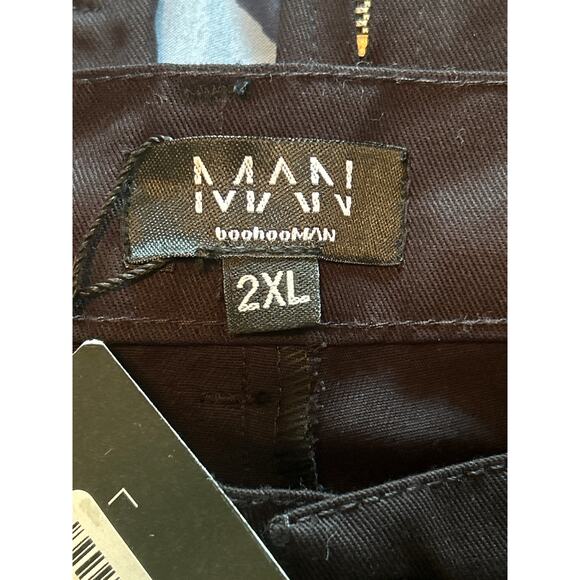 NWT boohooMAN Black Cargo Pants Zipper Ankle Pockets Galore Size 2XL - Picture 3 of 7